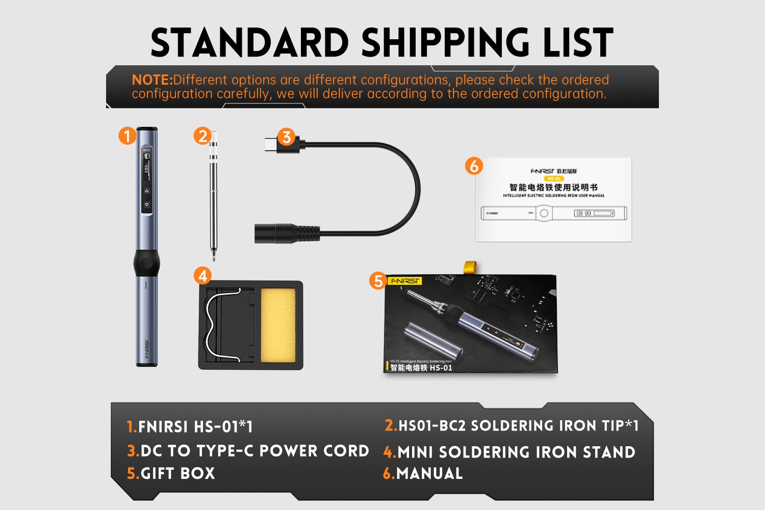 FNIRSI HS-01 Smart Electric Soldering Iron PD 65W Adjust