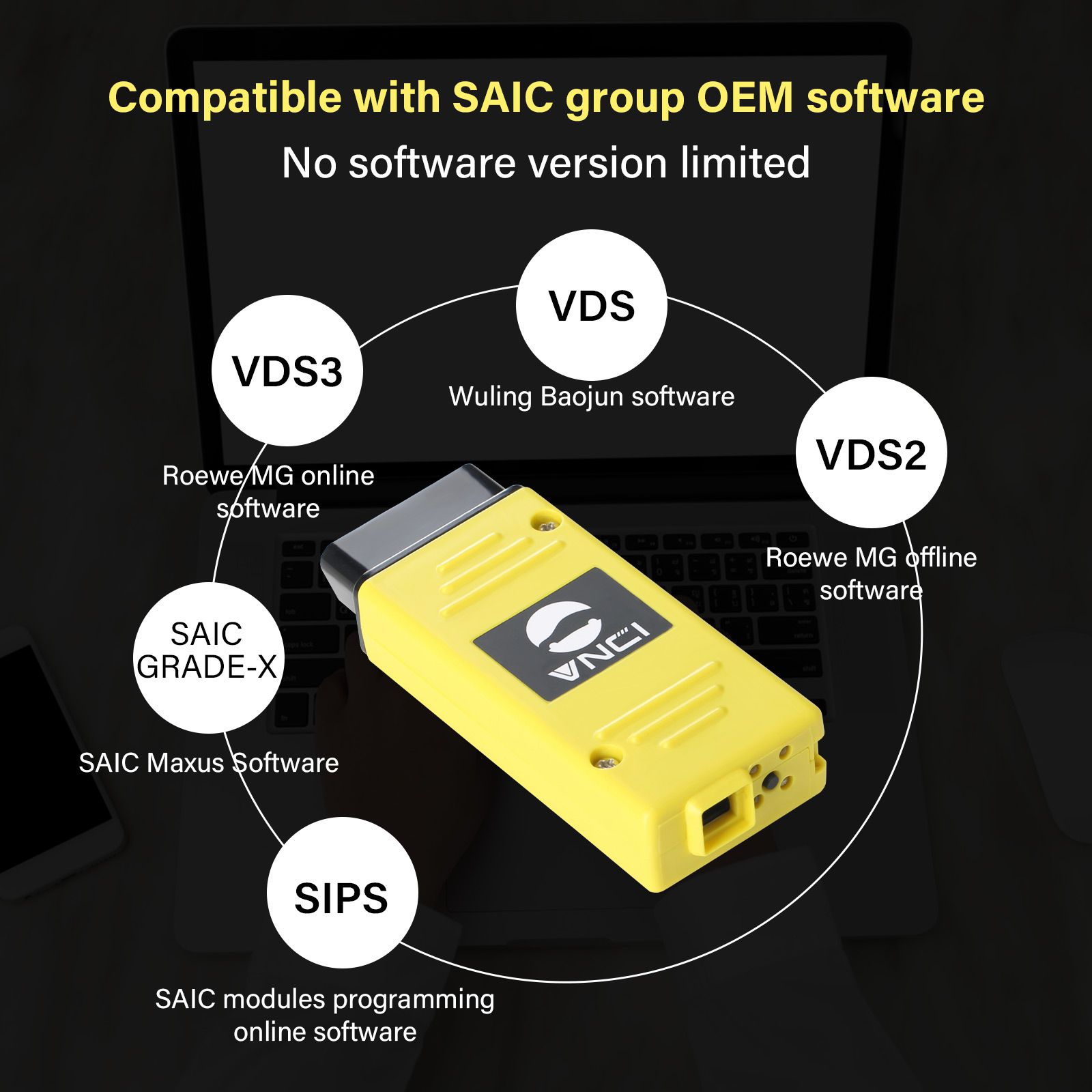 VNCI VDI3 Rongwei MG Wuling Baojun Datong Diagnostic Interface