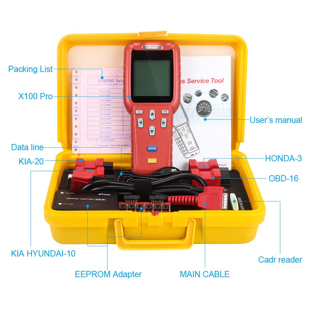 XTOOL X100 Pro Key Programmer and Mileage adjustment Odomete