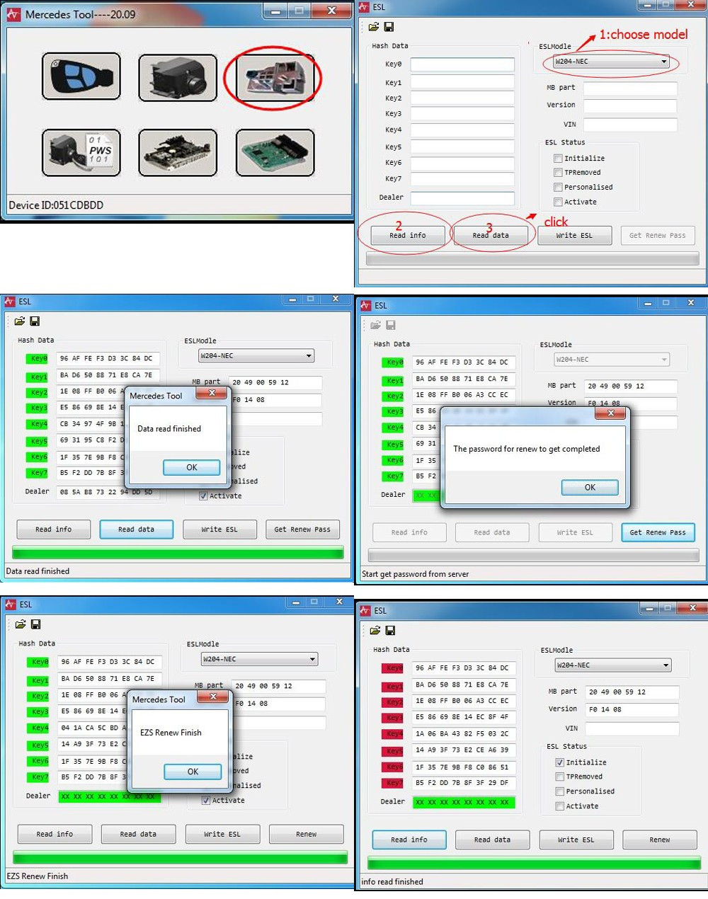 2009-2013 MB BGA Key Read EZS PW And Write ESL Tool for repair store