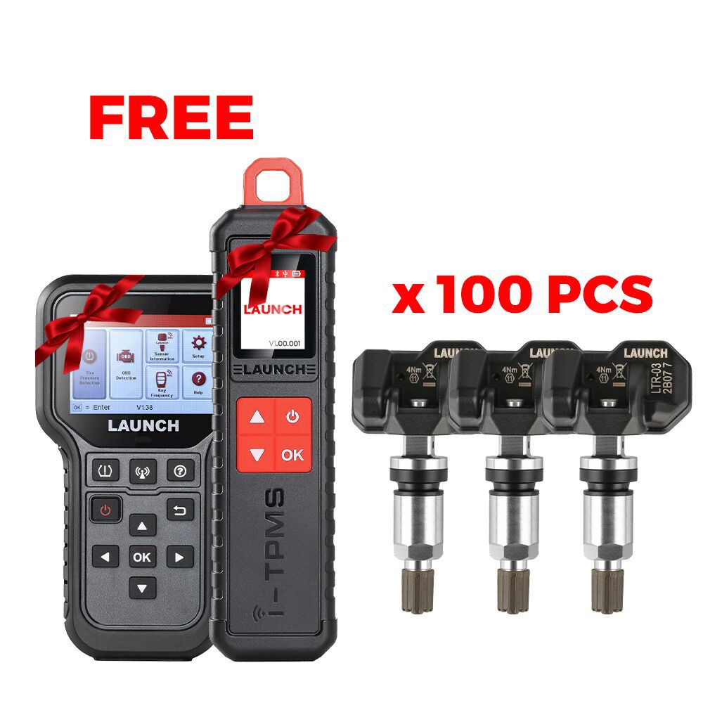 Buy 100pcs Launch LTR-03 RF Sensor 315MHz & 433MHz TPMS Sensor Tool Metal & Rubber Get Free Launch i-TPMS and Launch CRT5011E TPMS Relearn Tool