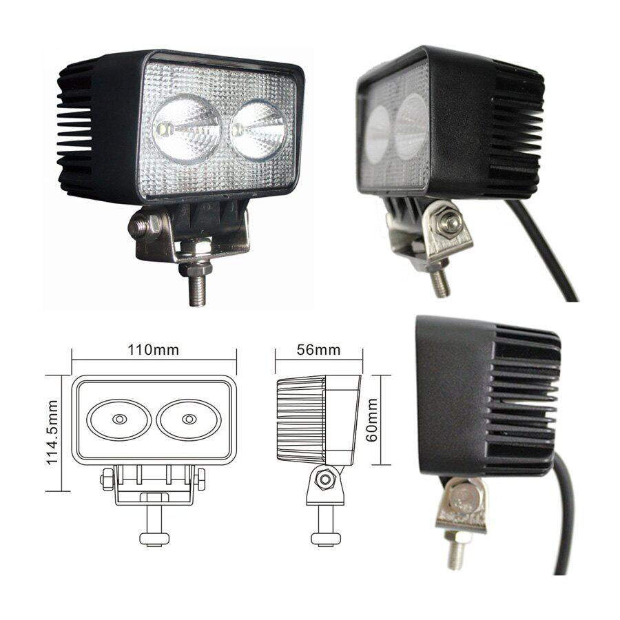 20W Flood LED Work Light OffRoad Jeep Boat Truck IP67 12V 24V