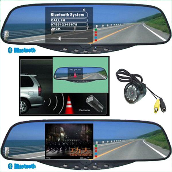 3.5"TFT Bluetooth Handsfree Kits--Bluetooth Stereo Handsfree Rearview Mirror