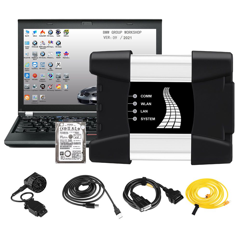 V2024.12 Best Quality WIFI BMW ICOM NEXT A + B + C NEW GENERATION Of ICOM A2 Installed on Lenovo X230 8GB Memory Ready to Use