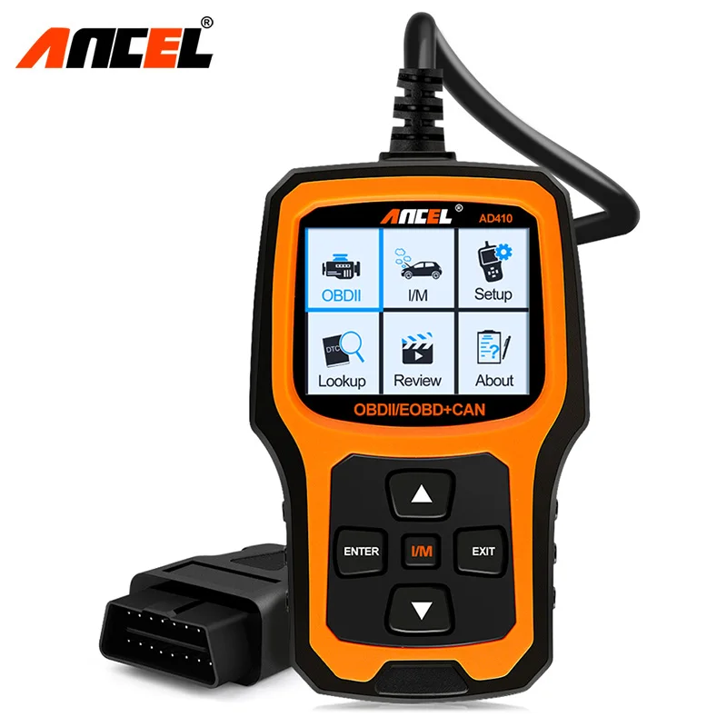 Ancel AD410 OBD2 Scanner Automotive Car Diagnostic Tool ODB2 Code Reader Erase Error Codes Multi Languages Engine OBD 2 Scanner