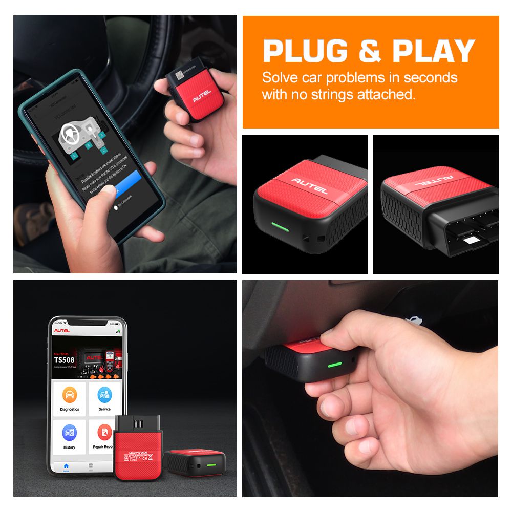 Autel AP200M Bluetooth OBD2 Code Reader with Full Systems Diagnoses AutoVIN Oil/EPB/BMS/SAS/TPMS/DPF Resets IMMO Service