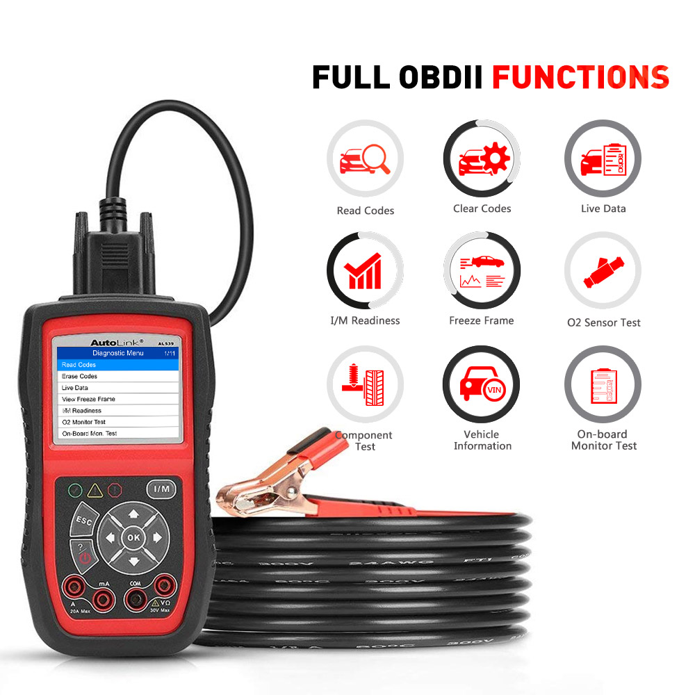 Autel AutoLink AL539B OBDII Code Reader & Electrical Test Tool Update Online With Multi Language