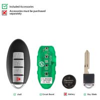 AUTEL IKEYNS004AL Nissan 4 Buttons Universal Smart Key 5pcs/lot