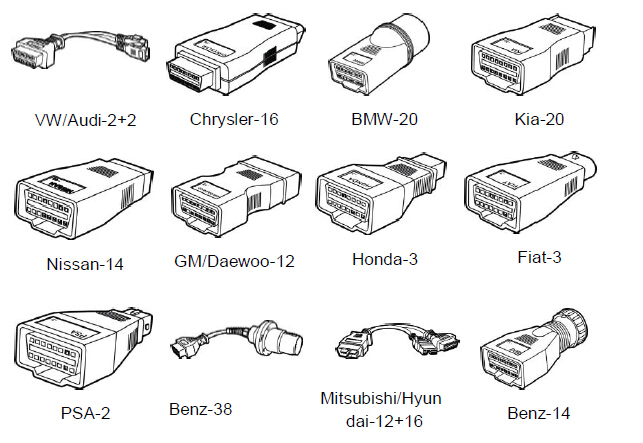 autel maxisys elite adapters