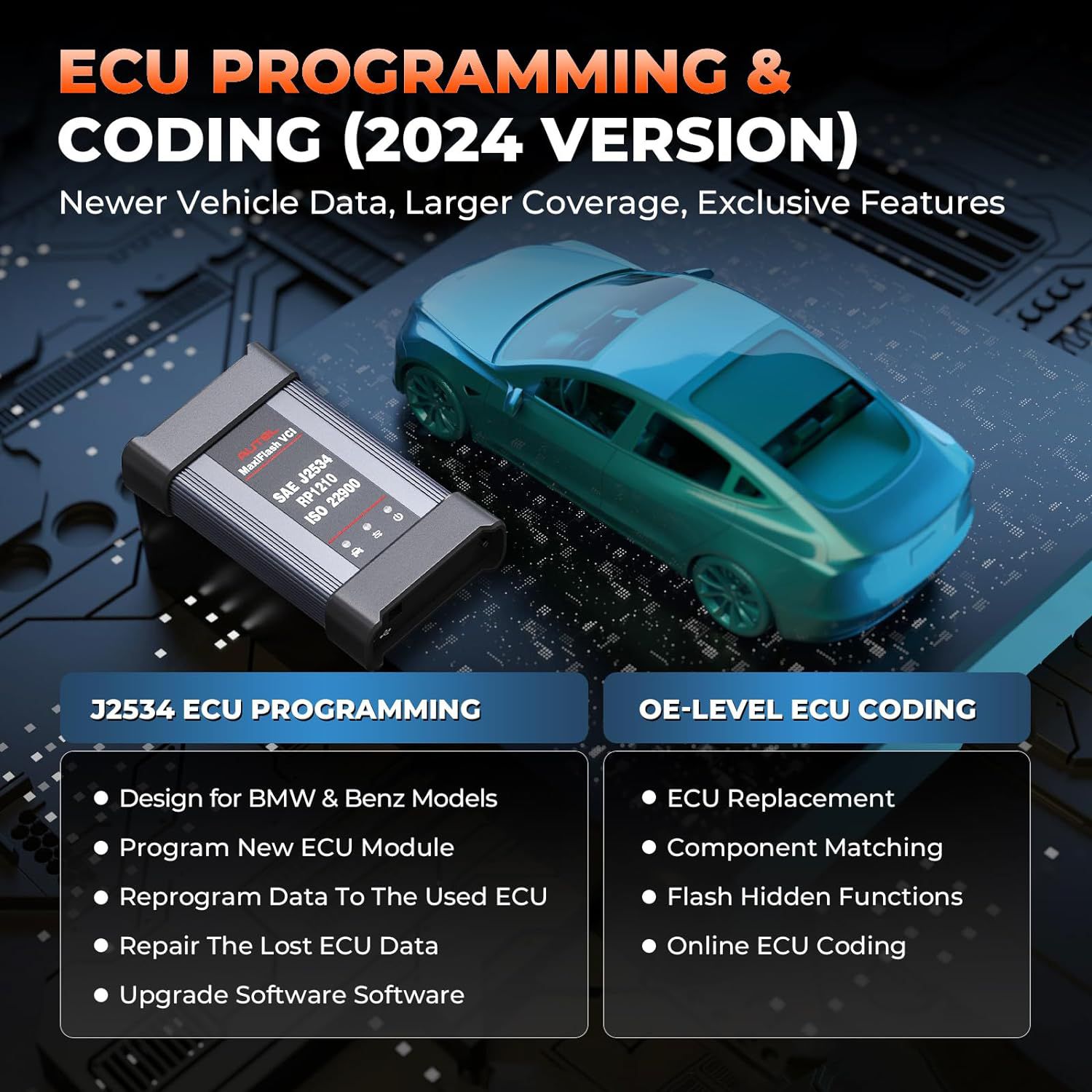 2025 Autel MaxiSys Elite II Pro Diagnosis & AutoScan 2.0 with J2534 ECU Programming Coding, 38+service New Version of MS909/ MS919/ Ultra
