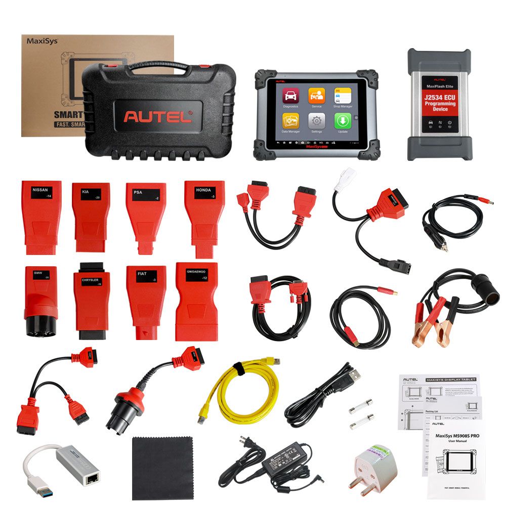 Original Autel MaxiSys MS908S Pro Professional Diagnostic Tool with J2534 ECU Programming Device Global Version