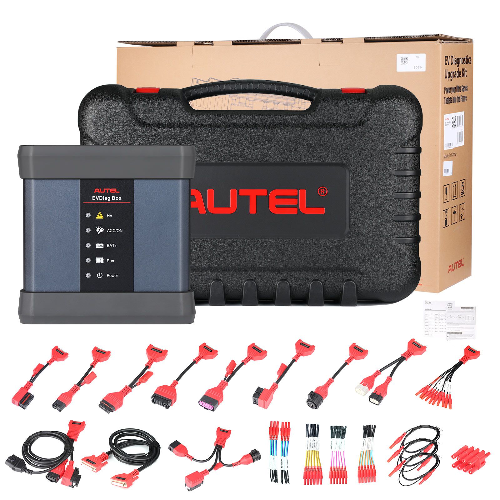 Autel Maxisys Ultra Intelligent Full Systems Diagnostics Tool Plus EV Diagnostics Upgrade Kit EVDiag Box & Adapters for Battery Pack Diagnostics