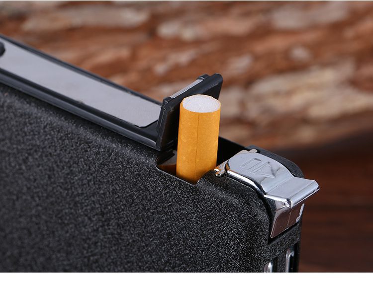 Automatic Ejection Butane Lighter Cigarette Case