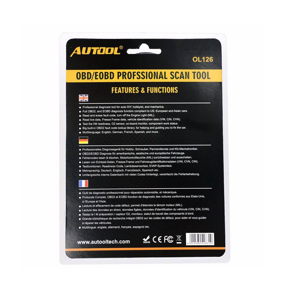 AUTOOL OL126 OBD/EOBD Engine Fault Code Reader