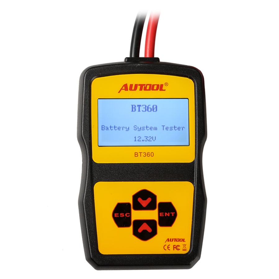 AUTOOL BT360 12V Car Battery Tester Digital Automotive Diagnostic Battery Tester Analyzer Vehicle Cranking Charging Scanner Tool