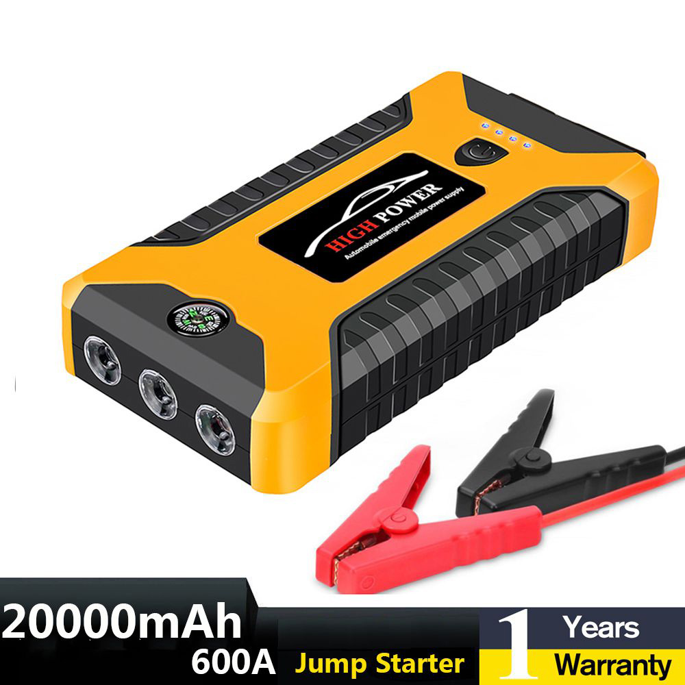 Car Jump Starter Power Bank 20000mA 600A 12V Output Portable Emergency Start-up Charger for Cars Booster Battery Starting Device