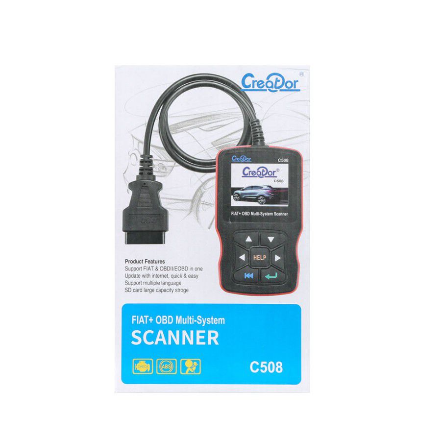 Creator C508 OBDII/EOBD Multi-System Scanner for FIAT/Alfa/Abrath/Lancia Airbag/ABS Scan Tool