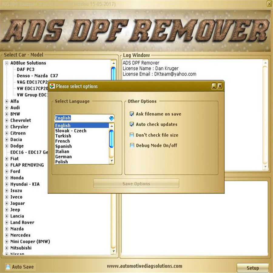 Professionale DPF+EGR REMOVER 3.0 Lambda Hotstart Flap,O2, DTC 2 Software Full 2017.5 Version