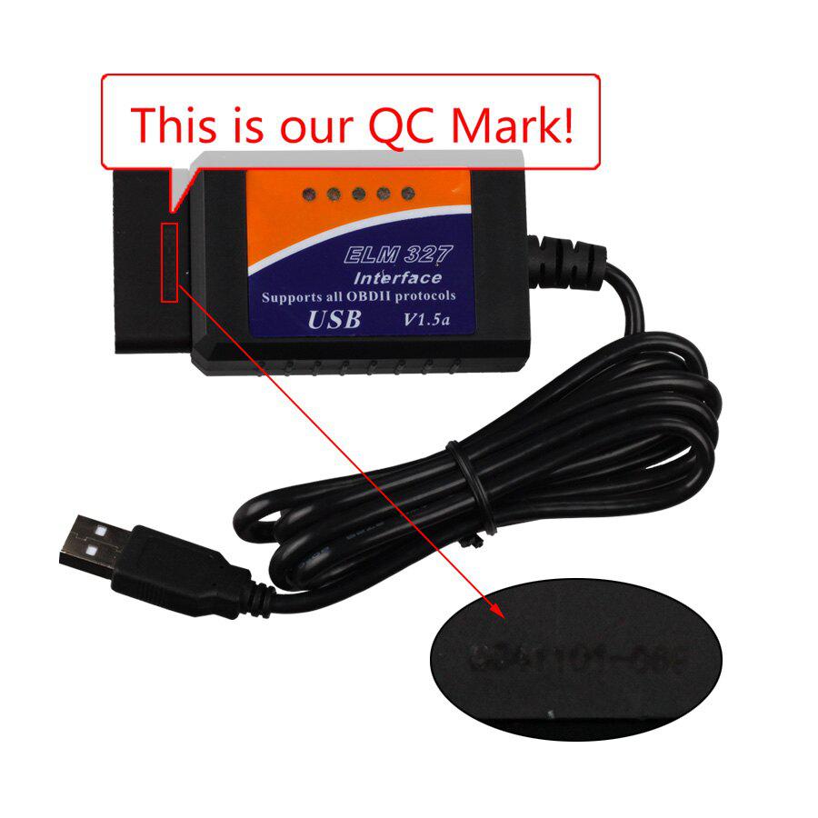 ELM327 V1.5 Plastic OBDII EOBD CANBUS Scanner Without FT232RL Chip