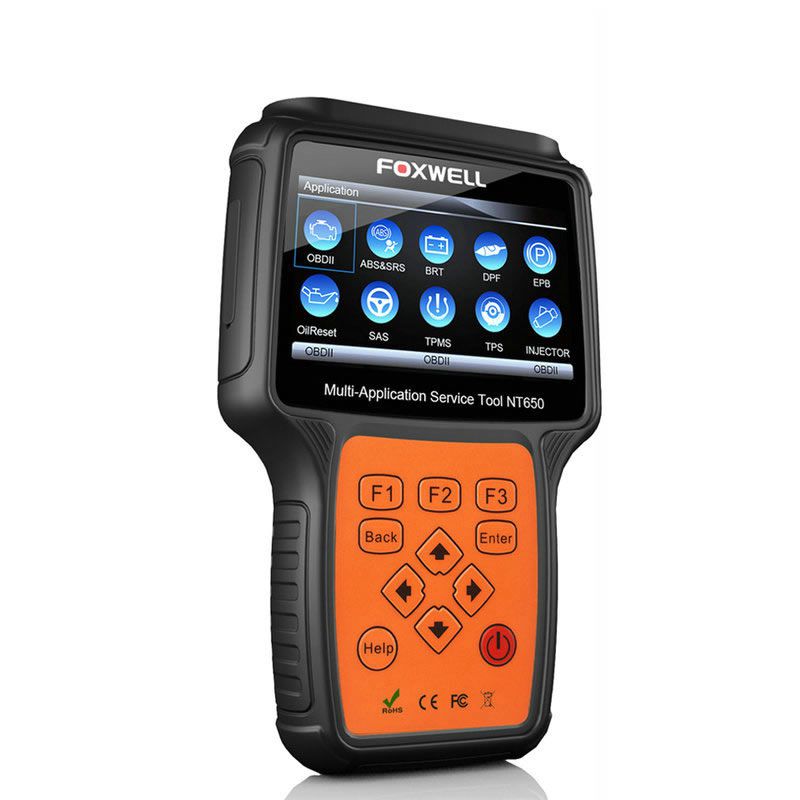 FOXWELL NT650 Elite OBD2 Automotive Scanner SAS A/F OIL BRT DPF 26+ Reset Professional OBD Auto Car Diagnostic Tool OBD2 Scanner