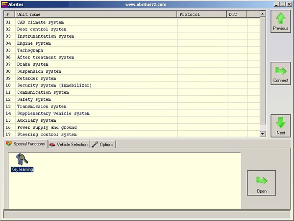 FVDI DAF Key Learning Function Display