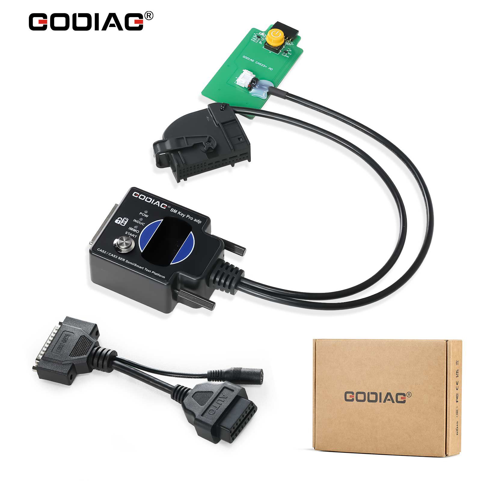 2024 GODIAG CAS2 CAS3 SER Semi Smart Test Platform  Detect CAS & Key Synchronization Solder-free Matching CAS Data Read, Write and Program