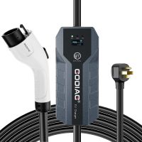 GODIAG EV Charger Level 2 (32Amp, 220V-240V, NEMA 14-50 Plug, 21ft Cable) 10/16/24/32A Adjustable for Home J1772 EVs, PHEVs, Motorcycle EVs