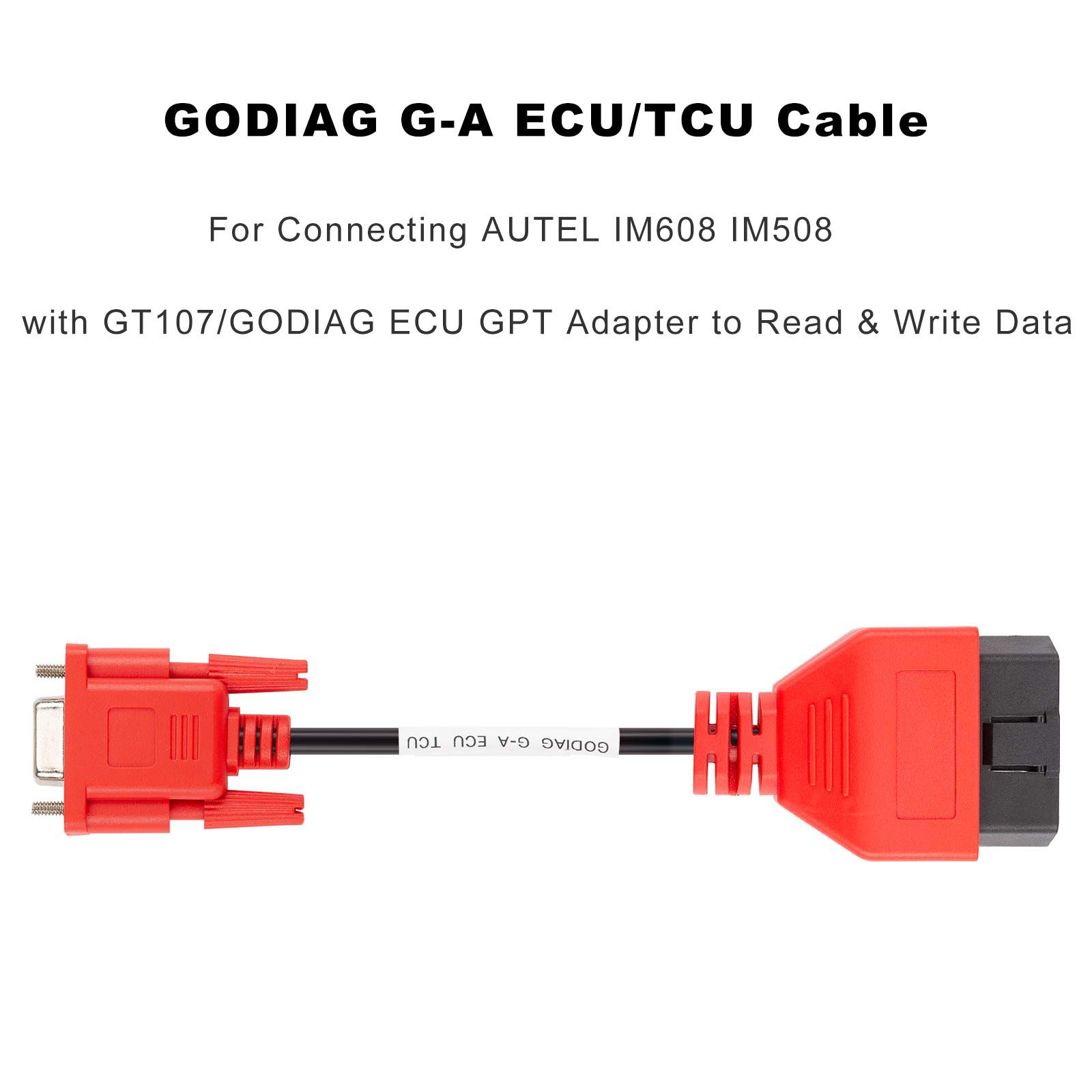 2025 GODIAG G-A ECU/TCU Cable for Connecting AUTEL IM608 IM508 with GT107/GODIAG ECU GPT Adapter to Read & Write Data