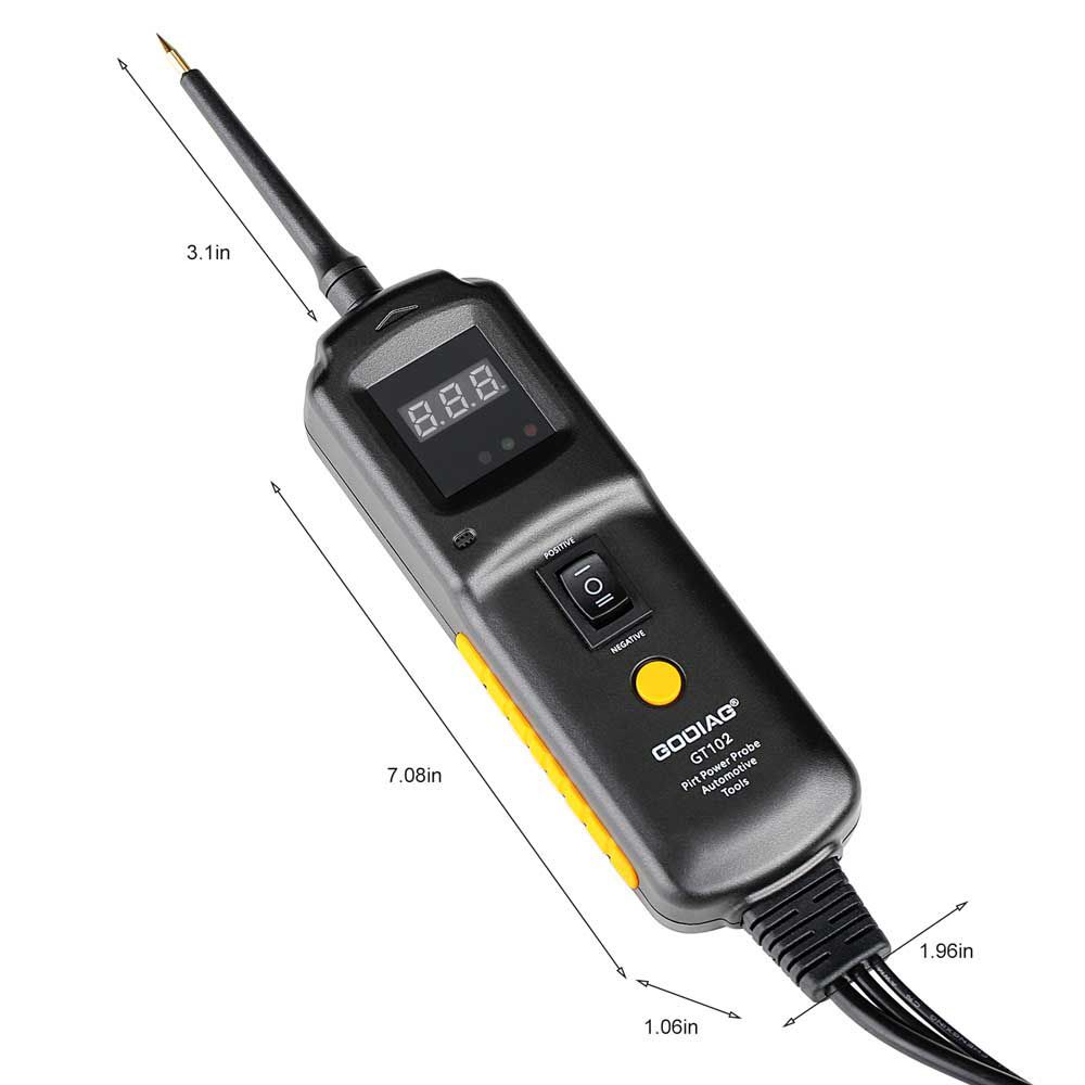 GODIAG GT102 PIRT Power Probe + Car Power Line Fault Finding + Fuel Injector Cleaning and Testing + Relay Testing Car Diagnostic Tool