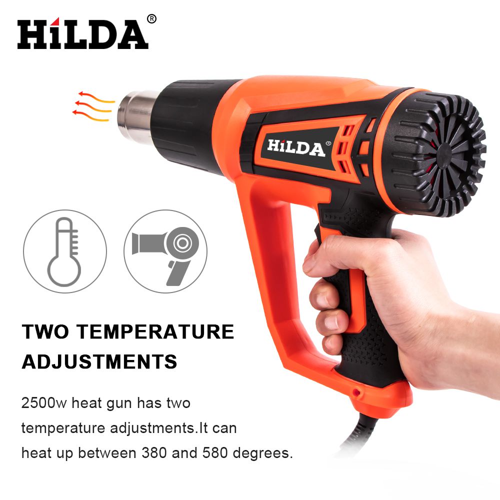 HILDA 2500W Heat Gun With adjustable 2 Temperatures Advanced Electric Hot Air Gun 220V Power Tool