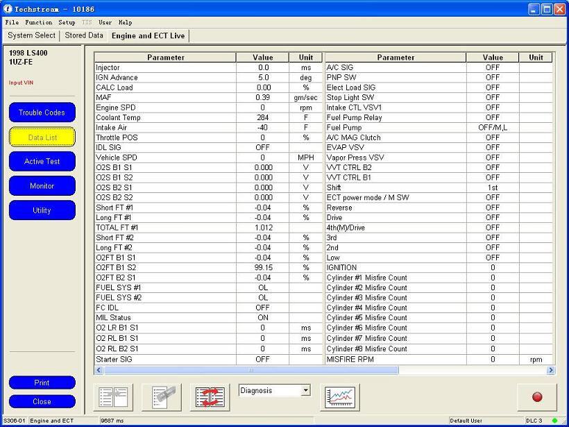 TOYOTA TIS CABLE diagnostic cable