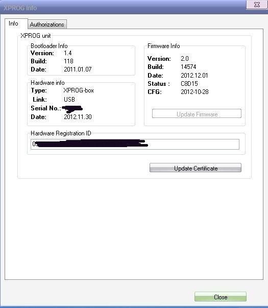 XPROG Bootloader Info