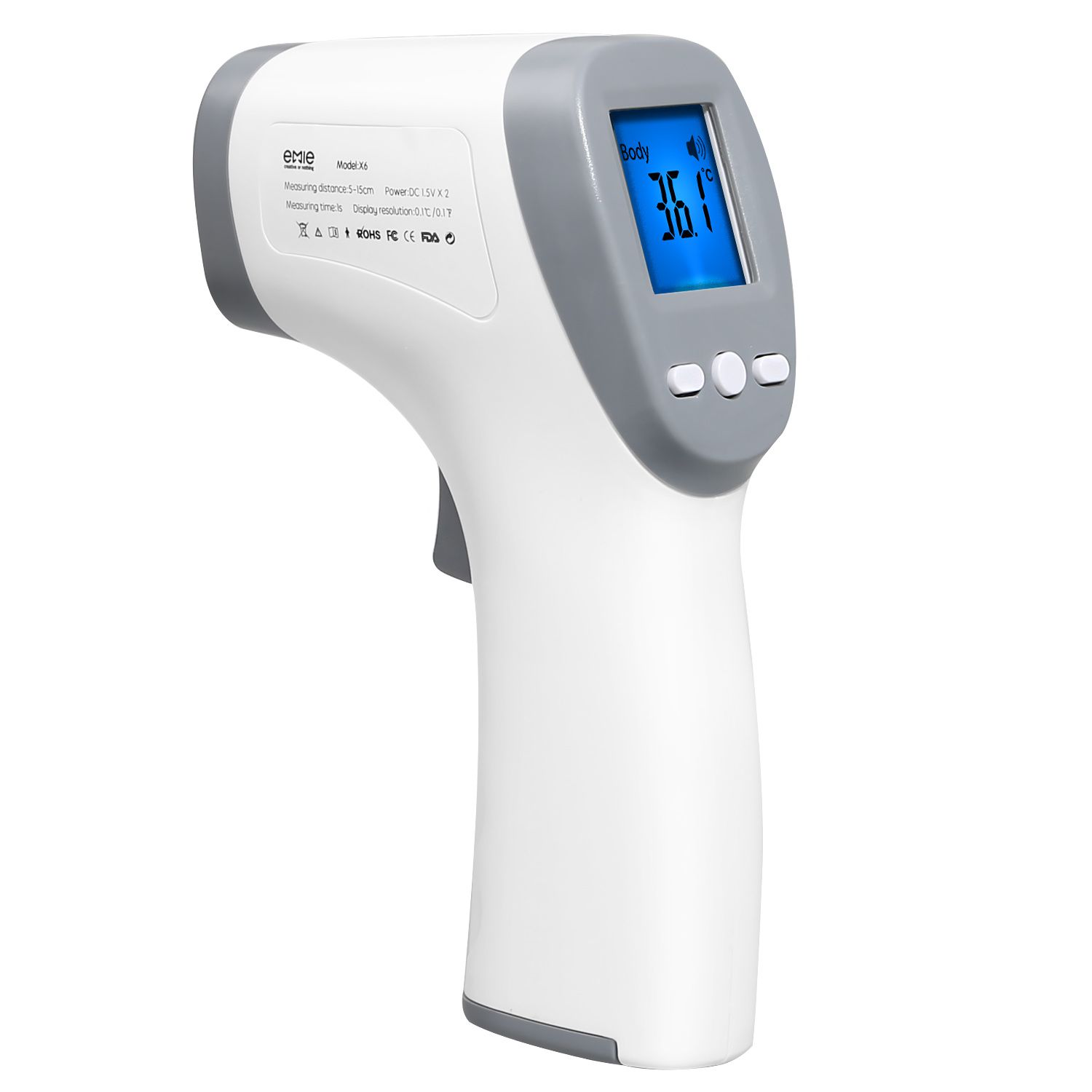 Infrared Thermometer Medical Grade ±0.2℃ Super-Precison Baby Adult Forehead Non-contact LCD IR Temperature Measurement