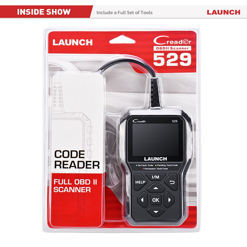 LAUNCH Creader 529 CR529 OBD2 Scanner Automotive Diagnostic Tool OBDII Code Reader Fault Code Read OBD Scan