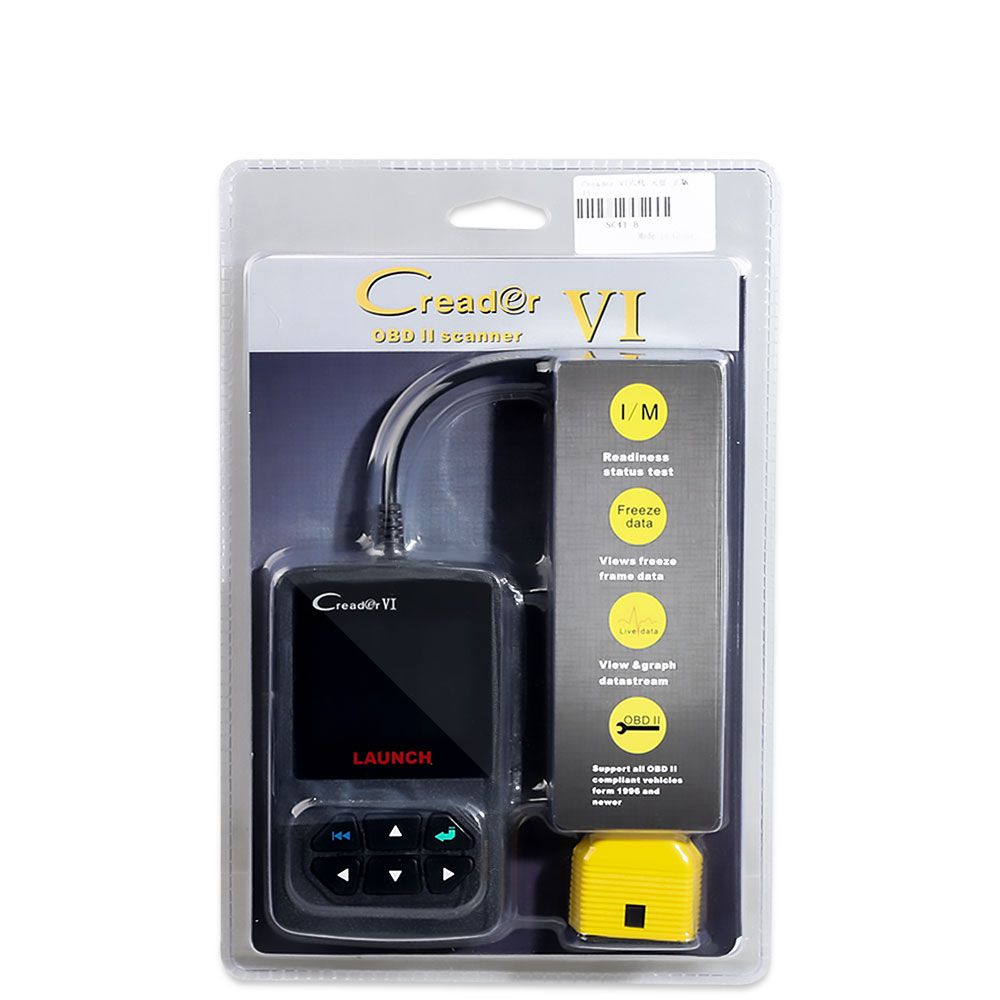 Launch Creader VI Code Reader Code Scanner With Full Color QVGA LCD Screen