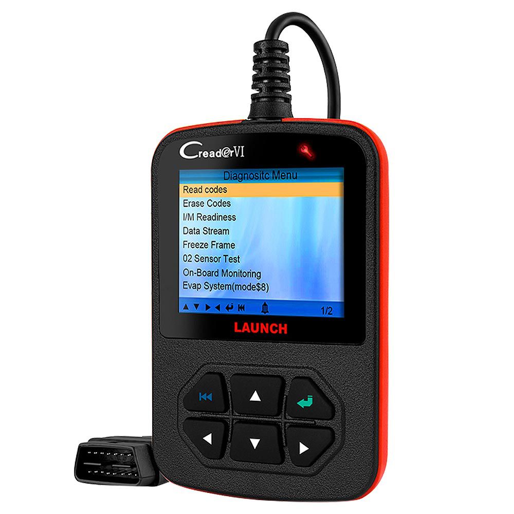 Launch Creader VI Code Reader Code Scanner With Full Color QVGA LCD Screen