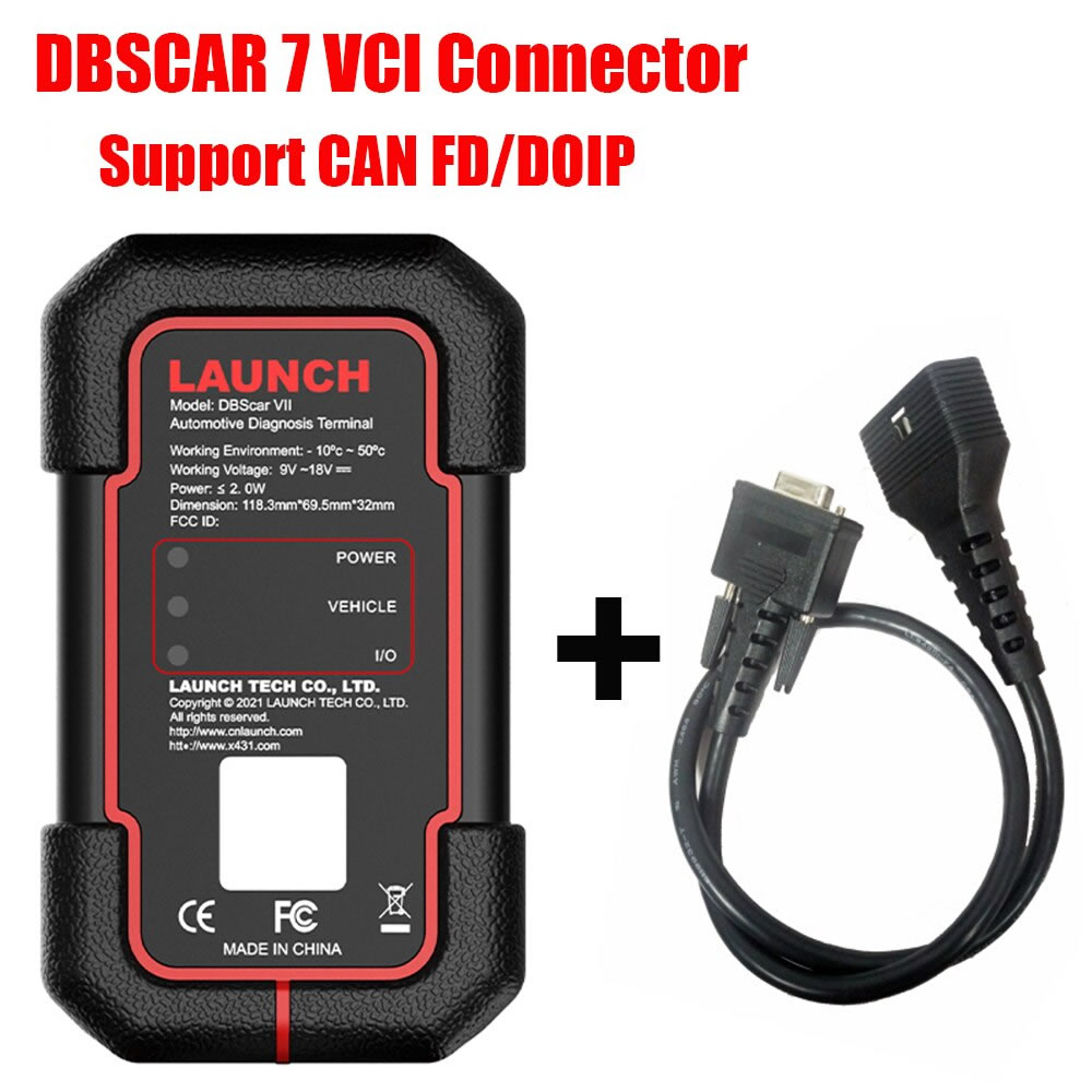 100% Brand New LAUNCH DBScar VII Bluetooth Connector DBSCAR 7 Support CANFD DOIP Work with Launch X431 V Like GOLO DBSCAR 5