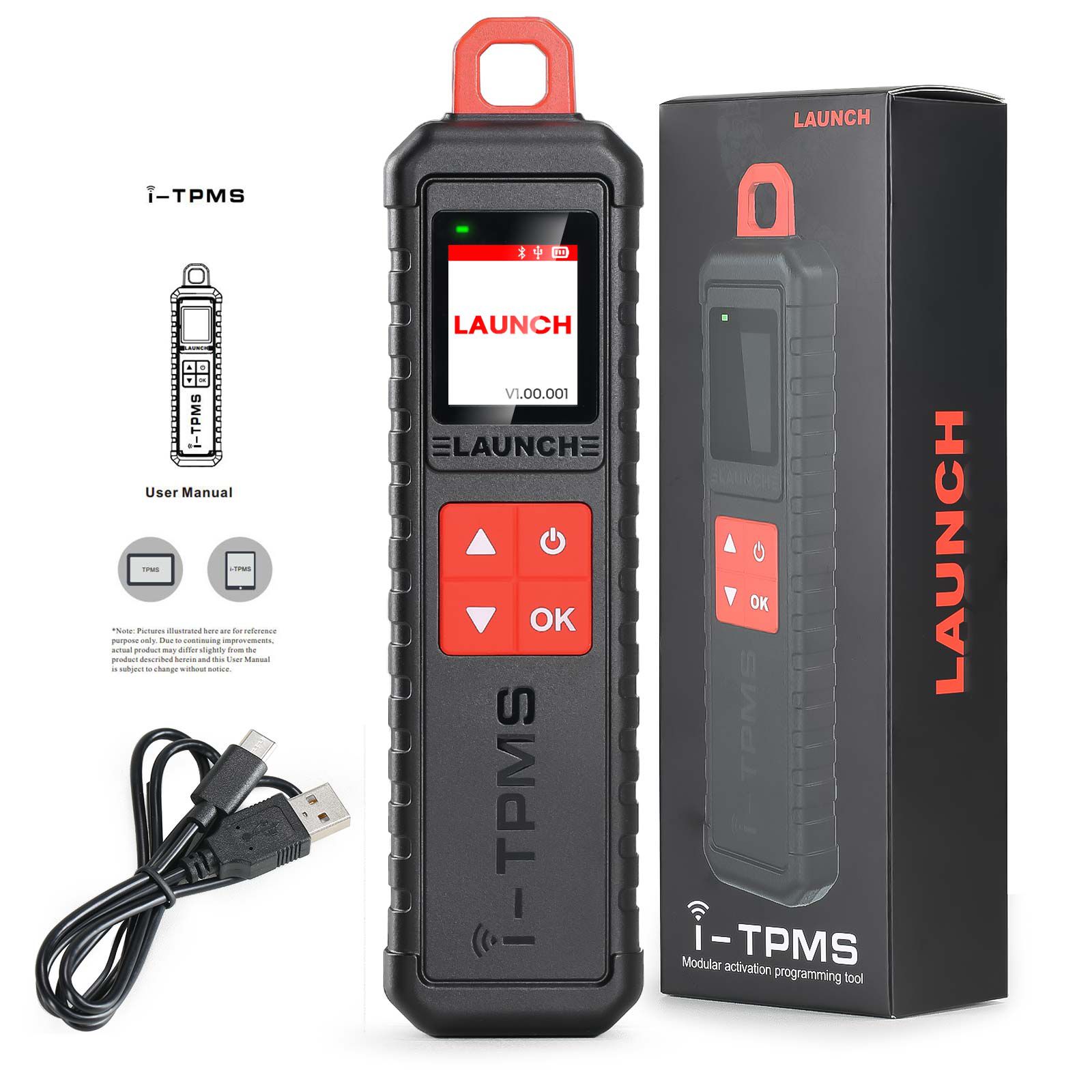 2024 Launch i-TPMS Handheld TPMS Service Tool Can be Binded with X-431 Scanner and the i-TPMS APP Supports All 315/433MHz Sensors