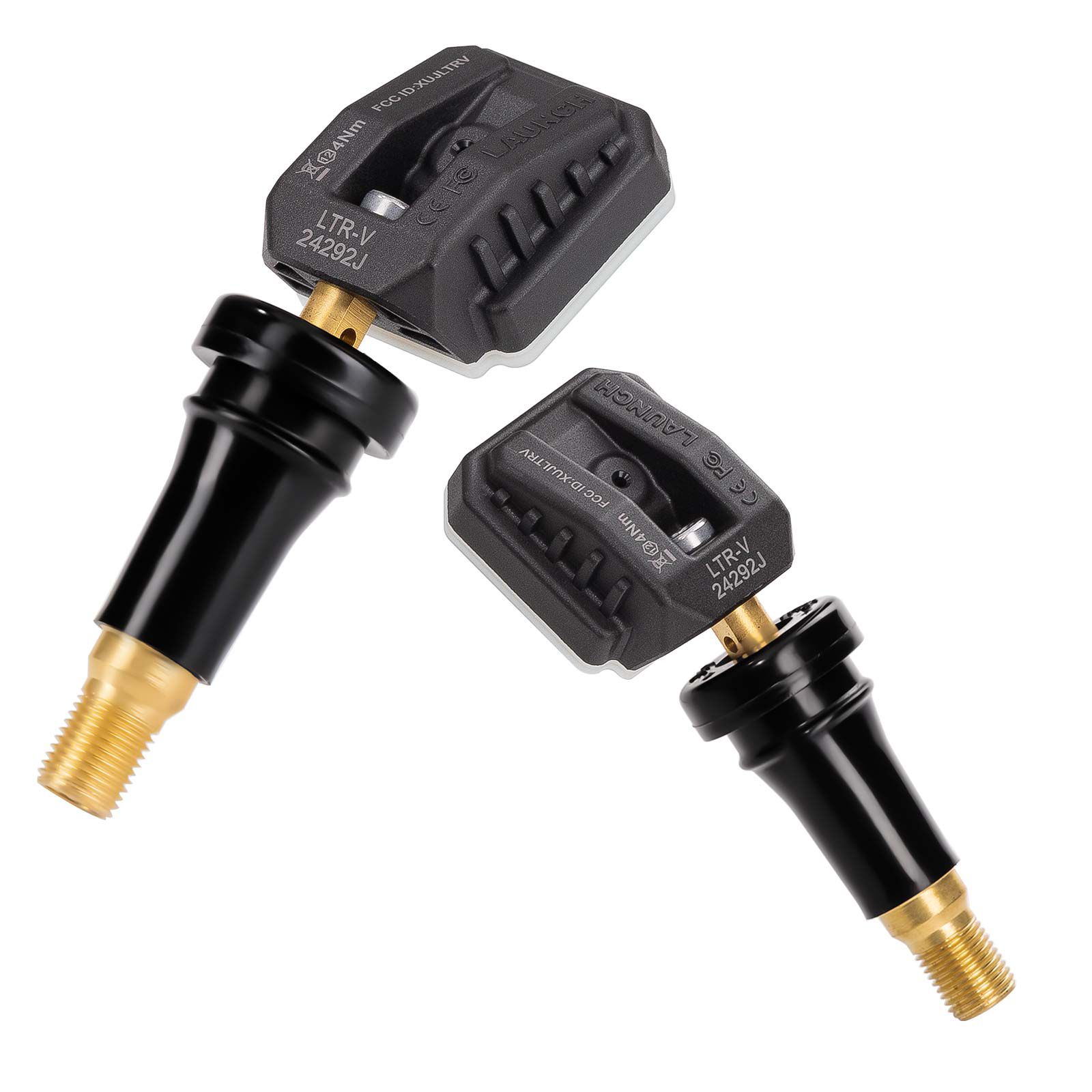 4pcs Launch LTR-05 RF Sensor 315MHz & 433MHz TPMS Sensor Tool Metal & Rubber