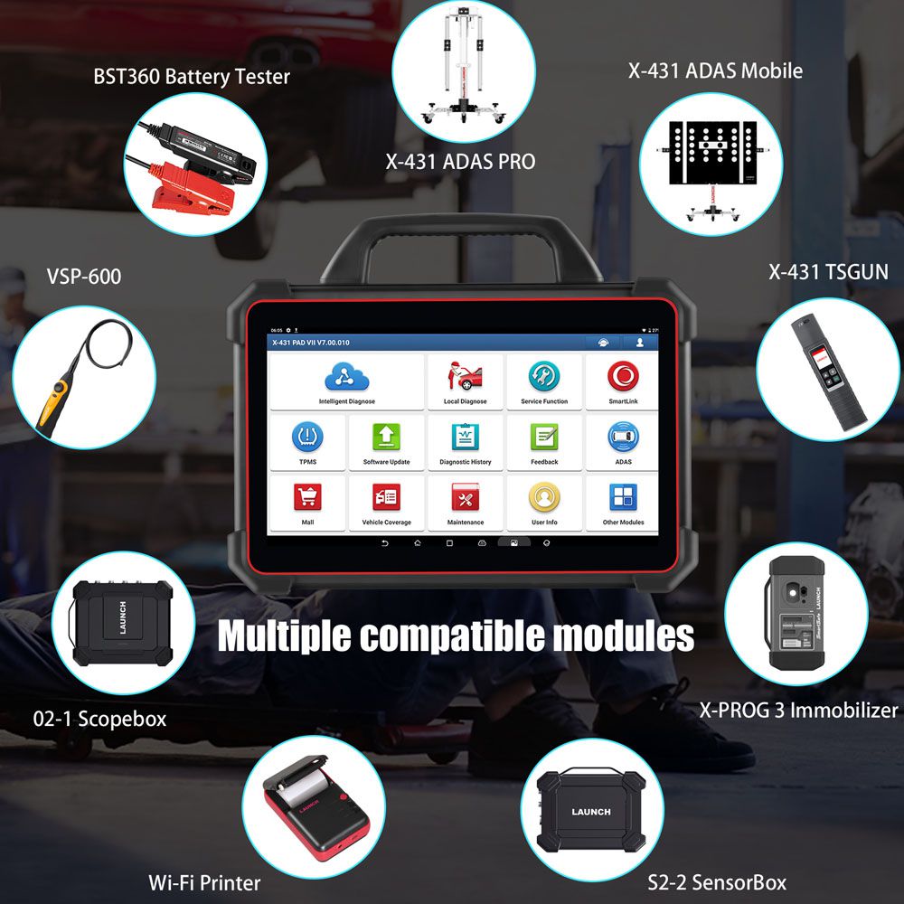 2024 Launch X-431 PAD VII PAD 7 Elite Automotive Diagnostic Tool Support Online Coding Programming and ADAS Calibration 