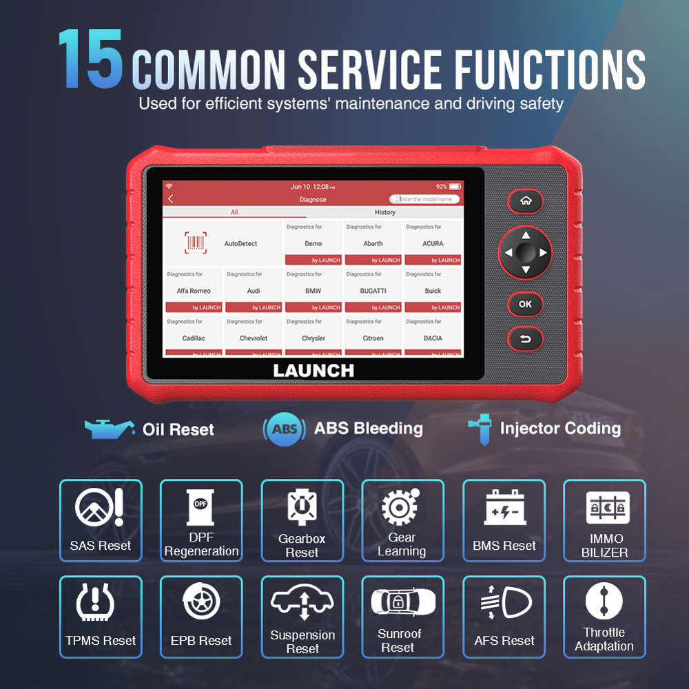 LAUNCH X431 CRP909X OBD2 Scanner All Full System ECU DPF TPMS Diagnostic Tool Automotive  Professional Auto Scan PK X431