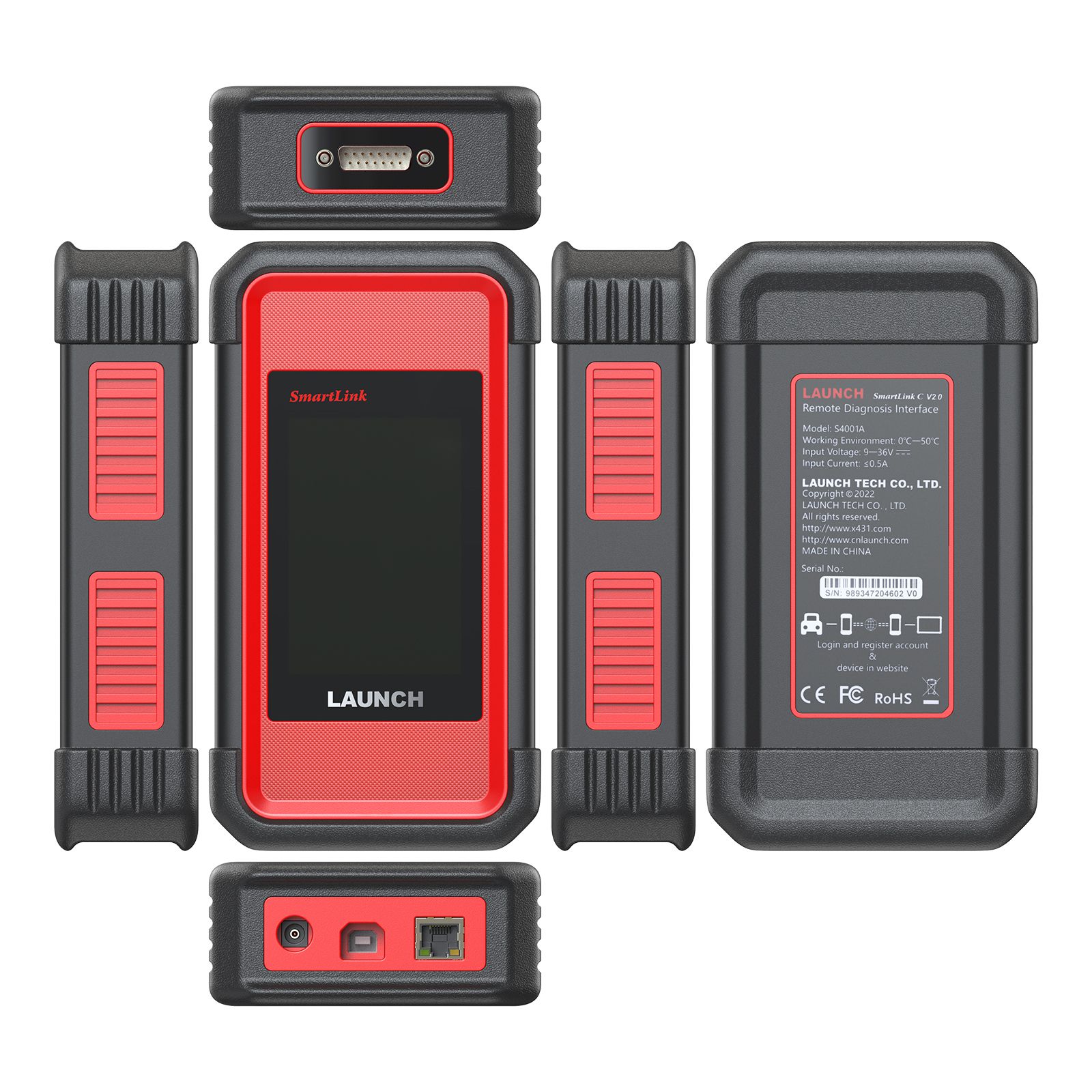 Launch X431 PRO3 V+ Elite Bi-Directional Diagnostic Tool 10.1'' with SmartLink 2.0 Support Topology Mapping, ECU Coding