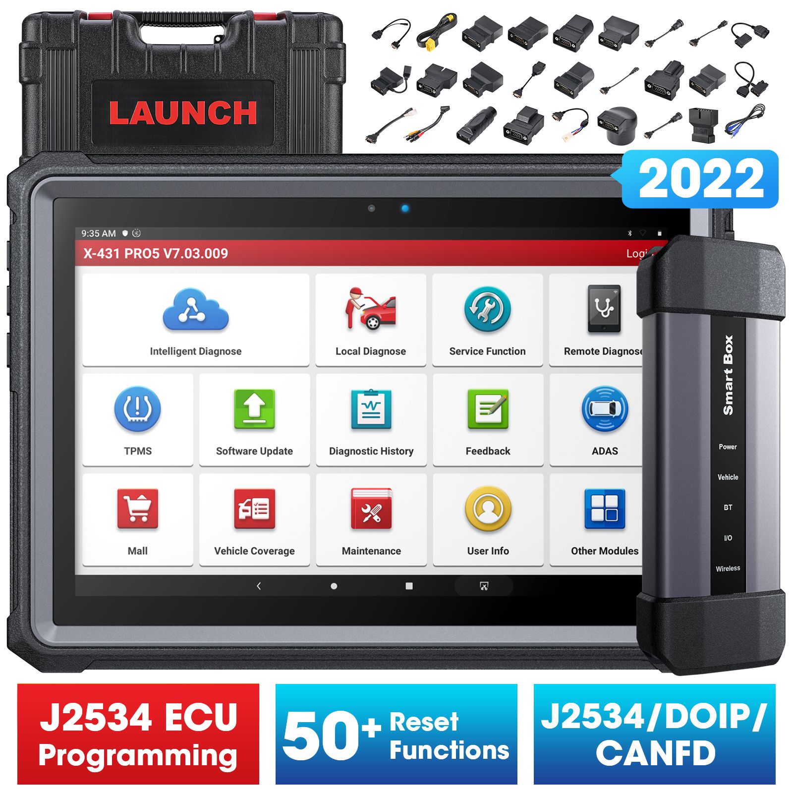 2023 Newest Launch X431 PRO5 PRO 5 Car Diagnostic Tool Full System Intelligent Scanner Support Online Programming for Mercedes and BMW