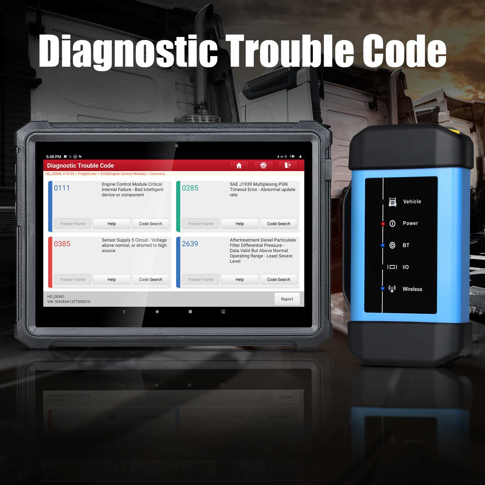 Original Launch X431 V+ HD3 Wifi/Bluetooth Heavy Duty Truck Diagnostic Tool Free Update Online