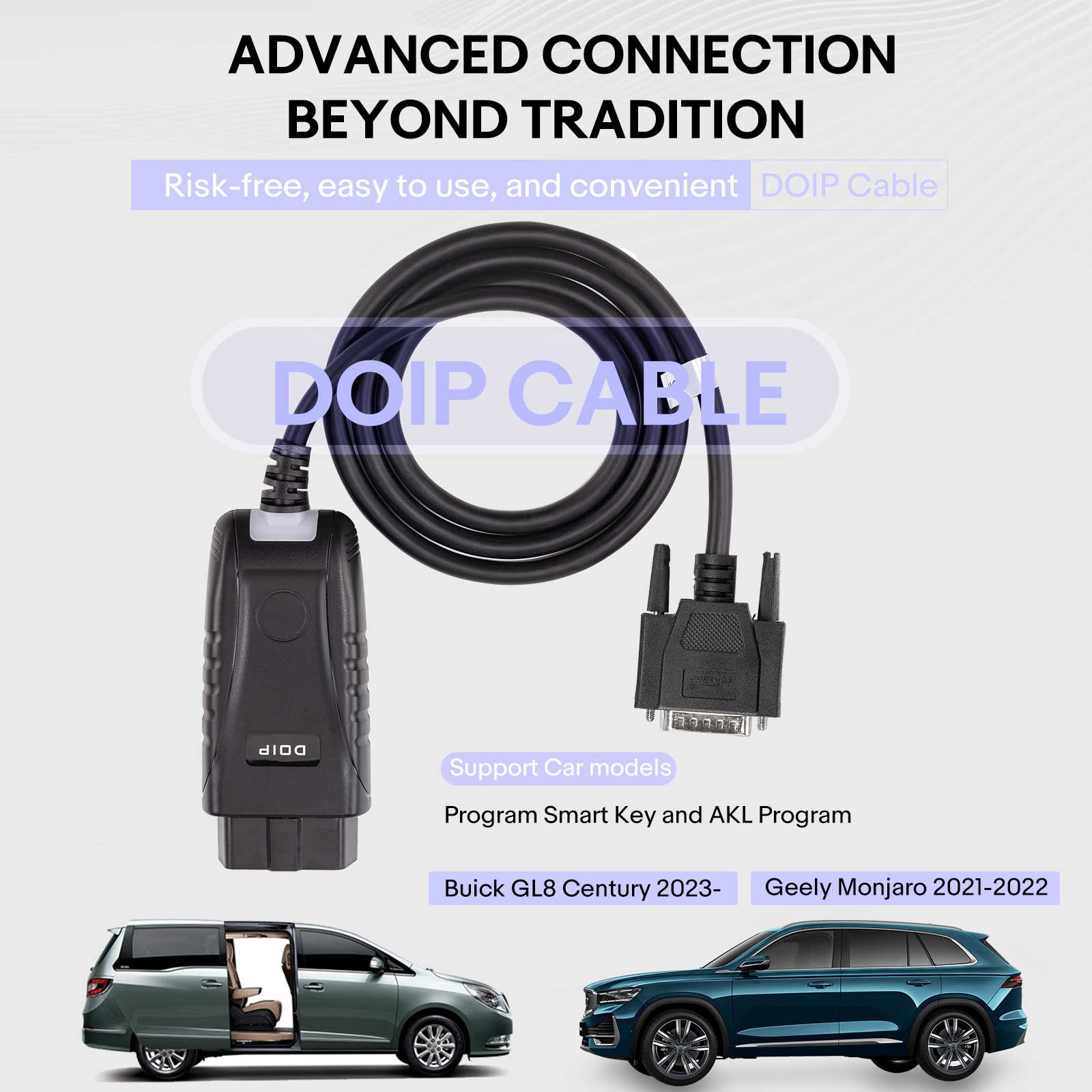 2025 Lonsdor DOIP Cable Support Program Smart Key and AKL Program Work with K518 Pro and FCV Version Geely Monjaro 2021-2022 Buick GL8 Century 2023-