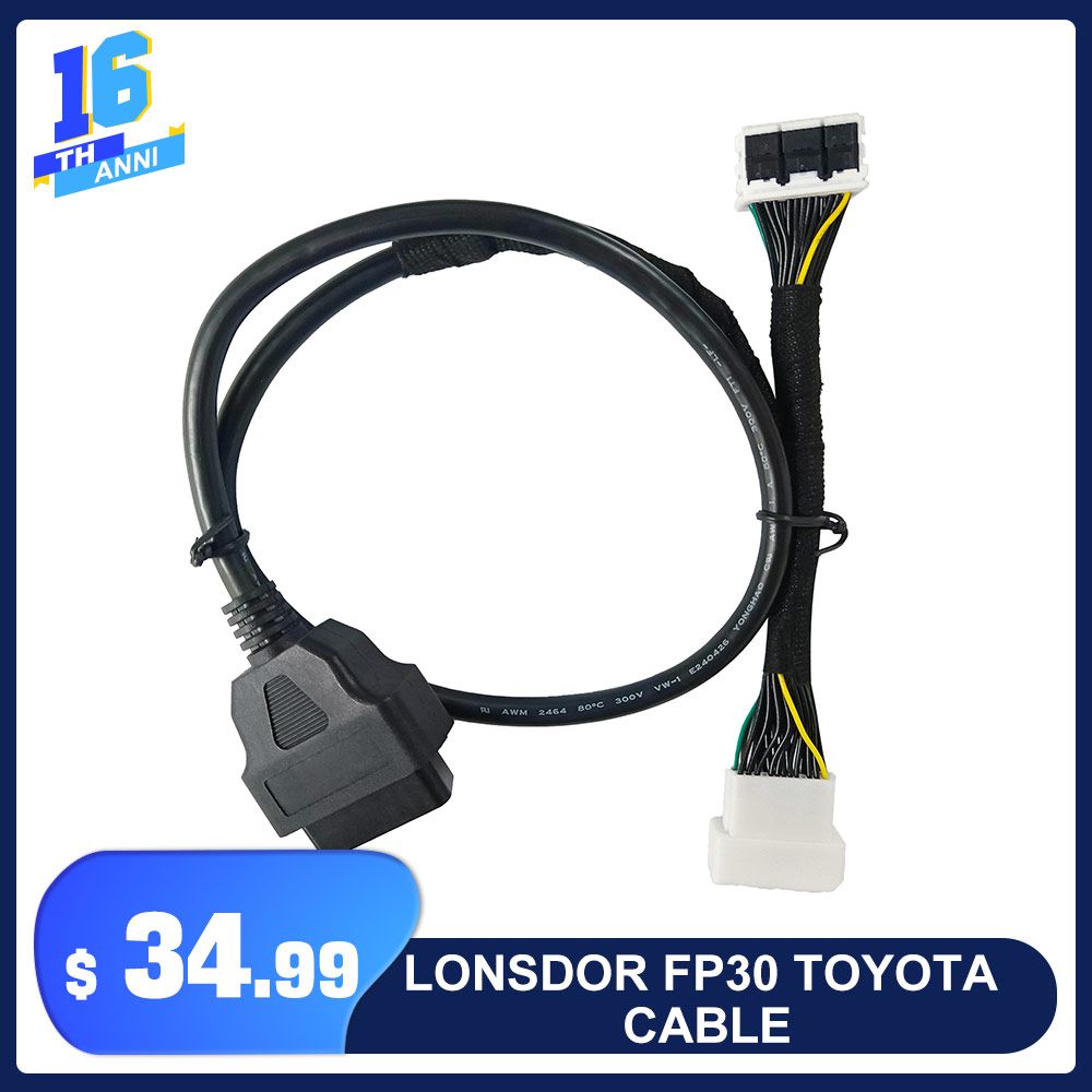 Newest Lonsdor FP30 30 PIN Cable for Toyota 2022- 8A-BA and 4A Proximity without PIN Code Works with K518ISE K518S