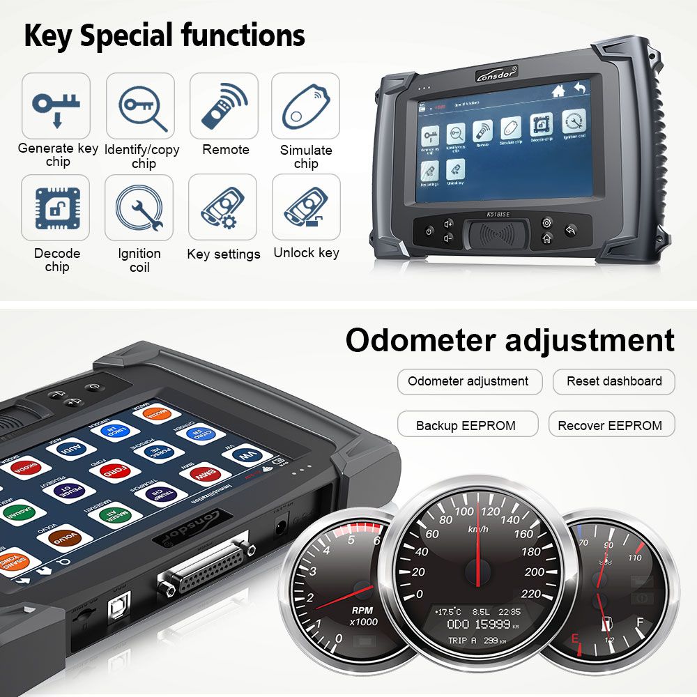  Lonsdor K518ISE Programmer Plus LKE Emulator and Super ADP 8A/4A Adapter Support Toyota/Lexus All Key Lost to 2022