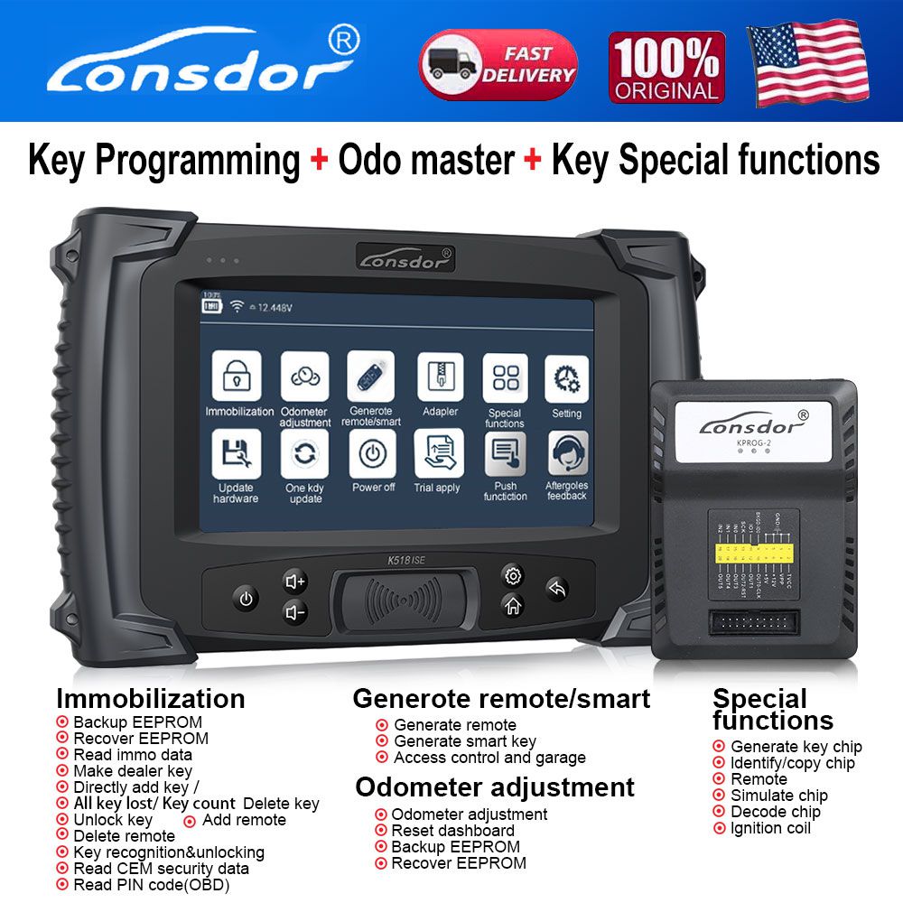  Lonsdor K518ISE Programmer Plus LKE Emulator and Super ADP 8A/4A Adapter Support Toyota/Lexus All Key Lost to 2022