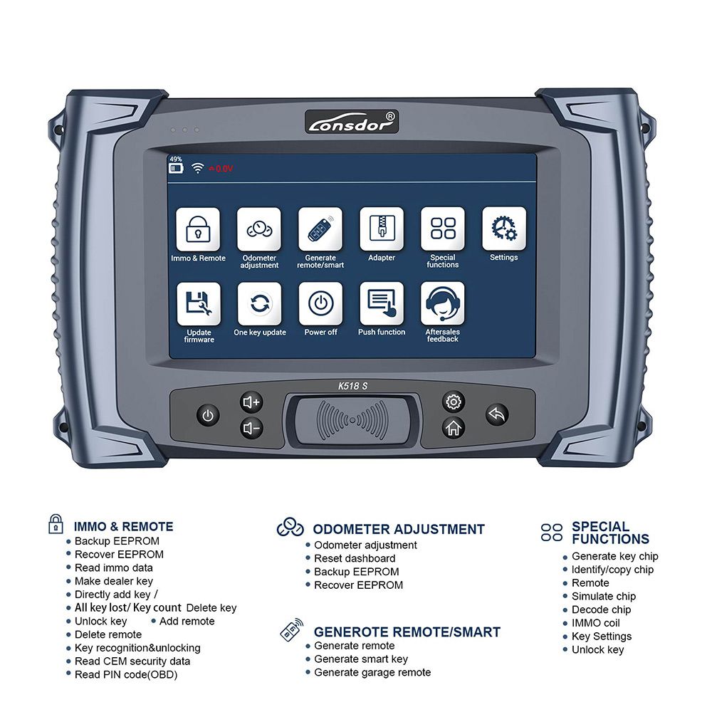  LONSDOR K518S Key Programmer Basic Version No Token Limitation Support All Makes Update Version of SKP1000