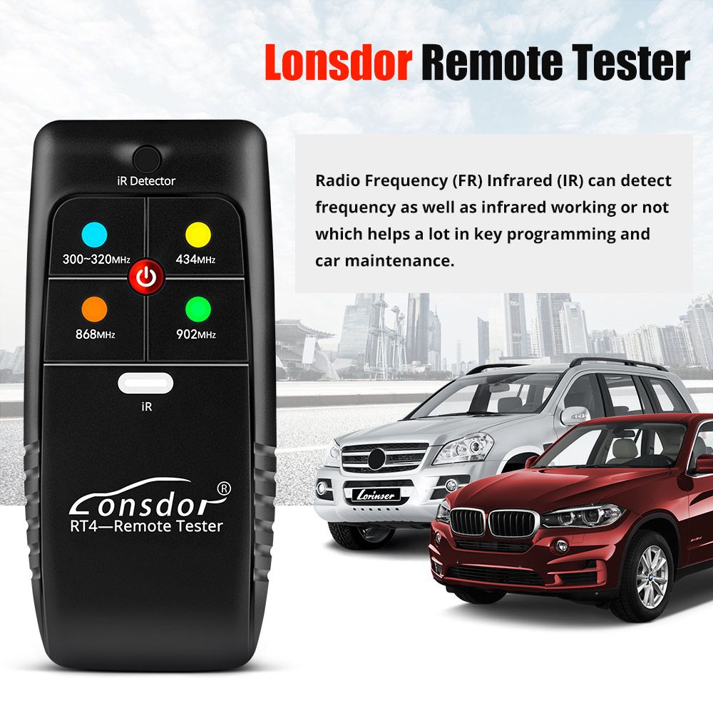 Lonsdor RT4 IR/FR Remote Tester for 868mhz 433mhz 902mhz 315mhz